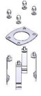 CAME-RICAMBI 119RIR146 52x38mm COLUMN ANCHOR BASE