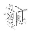 NICE 693.07.00 Kit supporto con staffa e sella per perno quadro 10 mm 