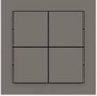 EKINEX EK-T4Q-FGL Kit of 4 Linea 71 square buttons (30X30) Fenix ​​NTM London Gray colour