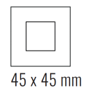 EKINEX EK-DQP-CHA Placca Deep (FF e 71 e 20Venti ) quadrata - METAL HT (CROMATO) - champagne