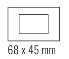 EKINEX EK-PRG-FBM Placca 71 (Form/Flank/NF) rettangolare FENIX NTM - 1 finestra