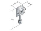 CAME 001YM0003 M12 SCREW SUPPORT WITH Q16 BUSHING