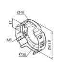 NICE 701.50.00 Supporto compatto, con 2 fori M5 Supporti serie Era M diametro 45 mm