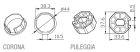 CAME 001YK4101 OCTAGONAL 40x0.6mm ECCENTRIC 0.9mm