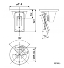 OPTEX OXCA-2C CA-2C Joint bracket for ceiling fixing