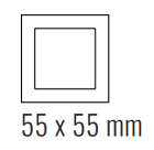 EKINEX EK-PQG-FVC Placca FF/71 (Form/Flank/NF) quadrata FENIX NTM - 1 finestra