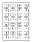 EELECTRON 9025ISH-1 9025 – CUSTOM BEDSIDE PANEL – 2 SOCKETS WHITE  ICON'S SET - H - 32 ICONS