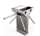 NICE TURNSTILES SHIELDT Tripod turnstile on double gate column - AISI 304 brushed stainless steel