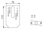 CAME 001YM0115 PIASTRA MULTIFORO PER FIANCHI CON PERNO