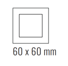 EKINEX EK-DQS-GAA Deep plate (FF and 71 and 20Venti) square - White plastic