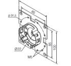 NICE 701.52.00 Compact support, with 100x100 flange Era M series supports diameter 45 mm