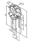 NICE 535.10037/A Supporto compatto, regolabile (ruotato a 90 gradi ) Supporti serie Era M diametro 45 mm