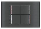 EKINEX EK-E13-TP-RW Linea71 4-channel button, red-white LEDs