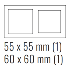 EKINEX EK-P2G-FNI FENIX NTM rectangular 71 (Form/Flank/NF) plate - 2 windows