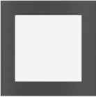 EKINEX EK-PQG-GBU Placca FF/71 (Form/Flank/NF) quadrata in METALLO (ALLUMINIO) - 1 finestra