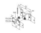 NICE 525.10017/M6 Perno quadro 10 mm + staffa, con fori M6