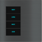 EKINEX EK-E20-TP-4TS-PN 4 buttons on the left with backlit text and proximity sensor