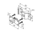 NICE 525.10012/AX Perno quadro 10 mm + staffa Supporti serie Era M diametro 45 mm, senza manovra di soccorso