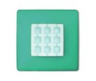 NICE WSS Square wall plaque, aqua green - 10 pieces