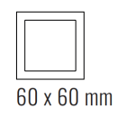 EKINEX EK-PQS-GBS Square FF/71 (Form/Flank/NF) plate METAL (ALUMINIUM) - 1 window