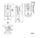 OPTEX OXCA-1W CA-1W  Joint bracket for wall fixing