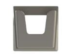 ABTECNO XPR-DINFPC-ES RECESSED FRONT PLATE WITH POCKET IN DARK GRAY ABS