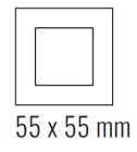 EKINEX EK-DQG-GAA Deep plate (FF and 71 and 20Venti) square - White plastic