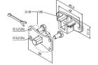 NICE 692.38.00 10 mm square pin + saddle bracket, with M6 holes at 48 mm center distance