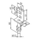 NICE 692.00.00 Adjustable bracket for 10 mm square pin (to be necessarily coupled with art. 525.10013/AX)